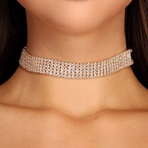 Gold Rhinestone Choker